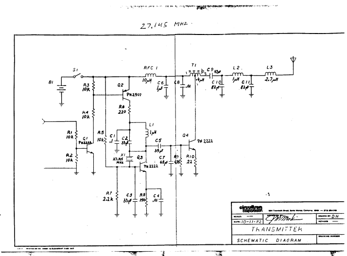The transmitter schematic